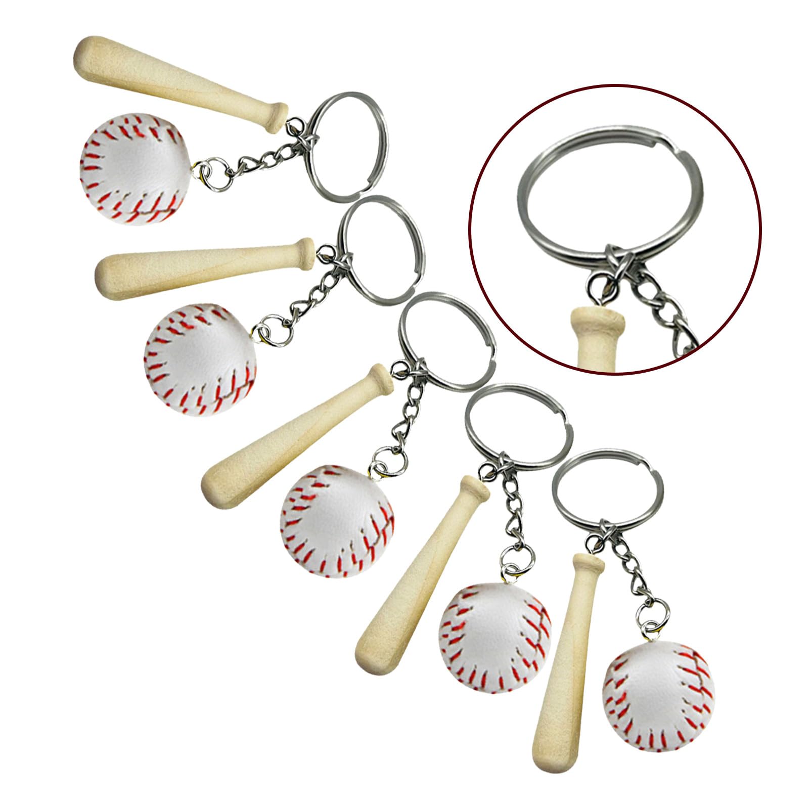 16 Pezzi Portachiavi Sportivi da Baseball Mini, Ciondoli Chiave Realistici a Forma di Pallone, Souvenir per Eventi Sportivi e Bomboniere, Piccoli Accessori Resistenti per Fan