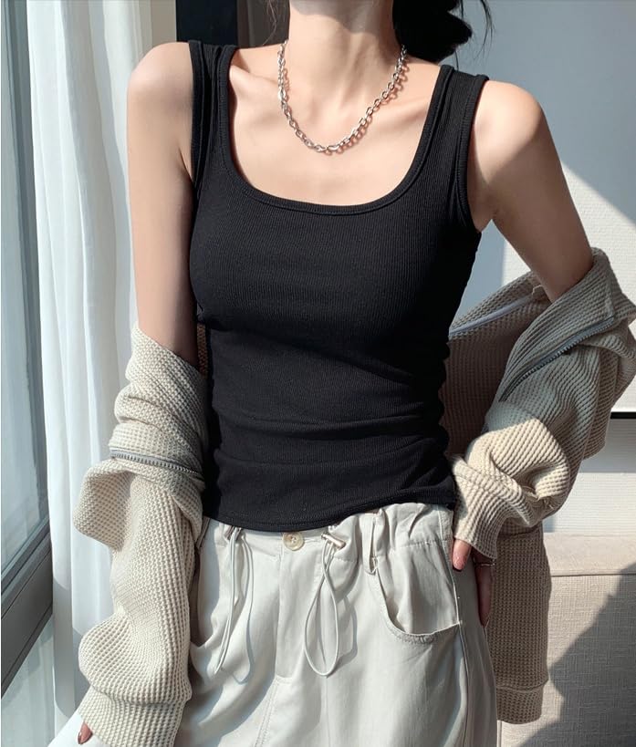 1 PCS Women's Vest - Sleeveless Multifunctional Sexy Suspender Wide Shoulder Strap Basic Fashion Casual Control Vest