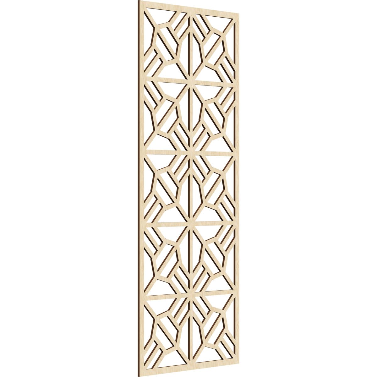 29 3/8"W x 74 3/8"H x 3/8"T Auburn Decorative Fretwork Wood Wall Panels, Birch