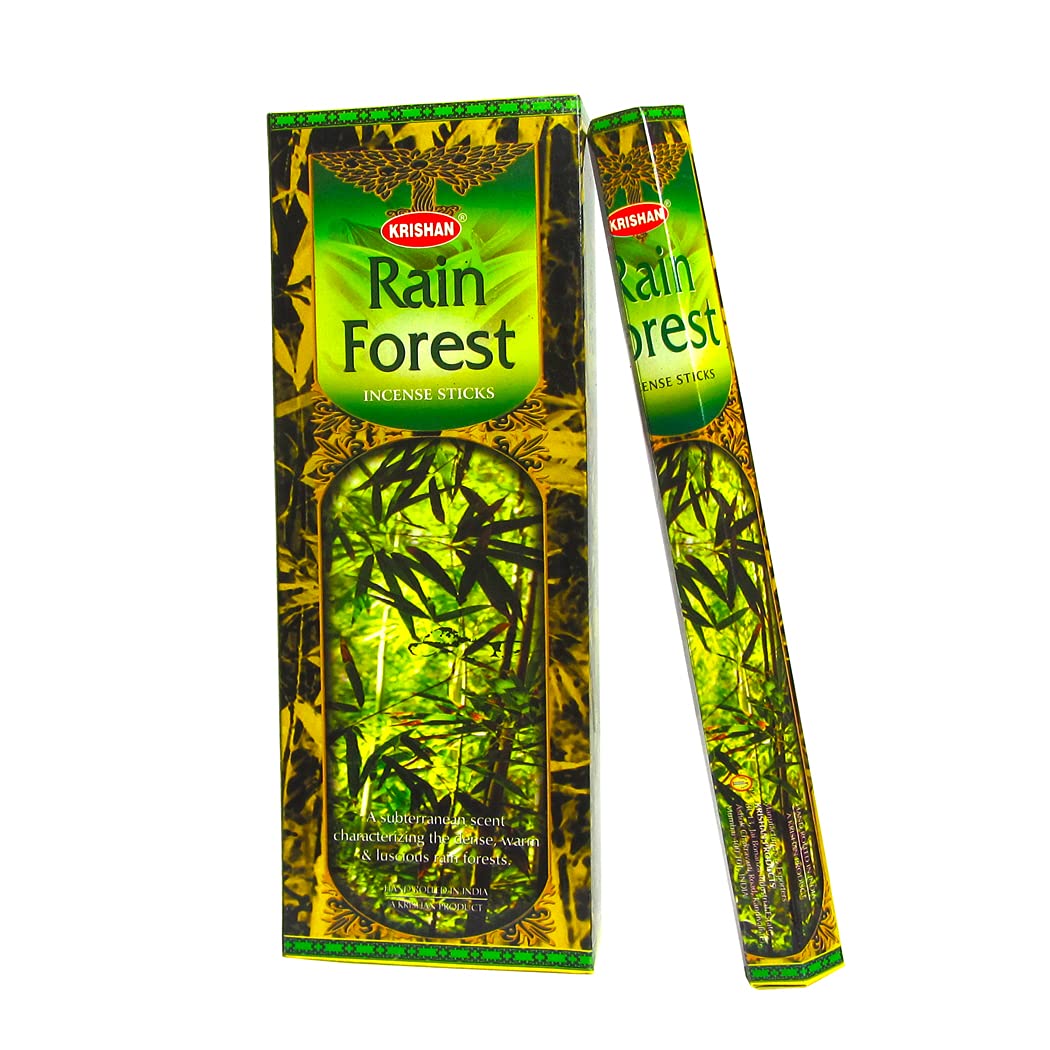 Krishan Incense Stick Rain Forest Perfume Fragrance 120 Joss Sticks Room Aroma