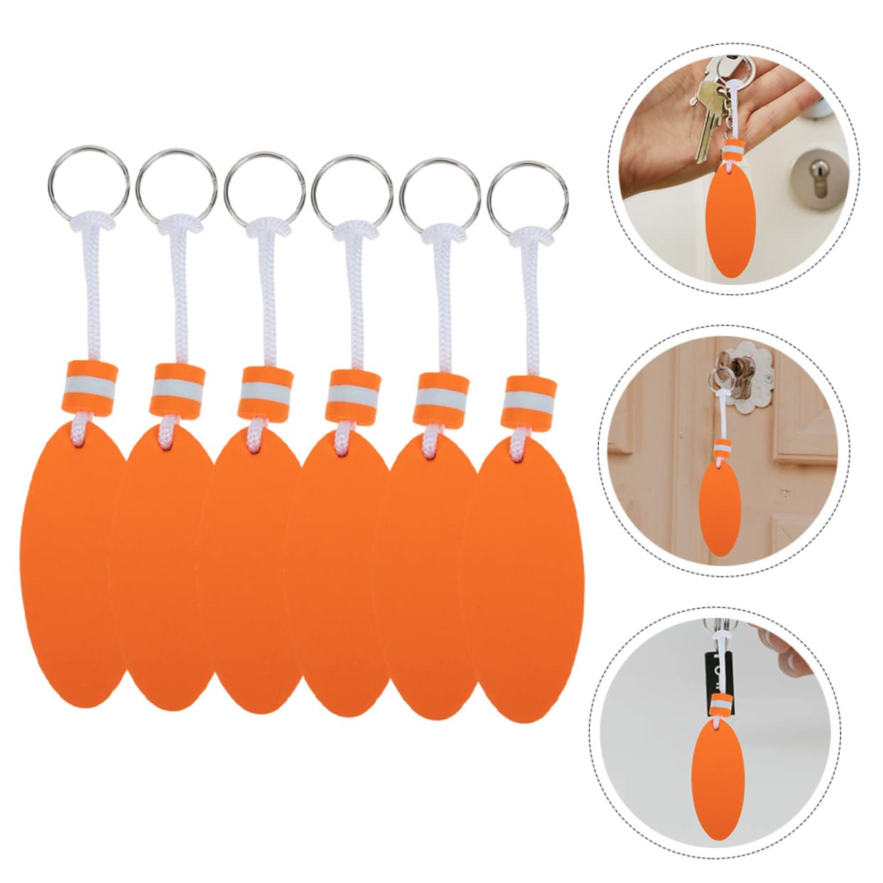 5 Set Di Portachiavi Galleggianti in Materiale Eva Portachiavi Luminosi Per Sport Acquatici Portachiavi Da Viaggio Robusti E Facili Da Trasportare 6 Pezzi * 5