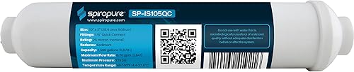 SpiroPure Filtro de agua de sedimentos en lĂnea con conexiĂłn rápida de 14", 2" x 10" (paquete de 1) SpiroPure Filtro de agua de sedimentos en lĂnea con conexiĂłn rápida de 14", 2" x 10" (paquete de 1)