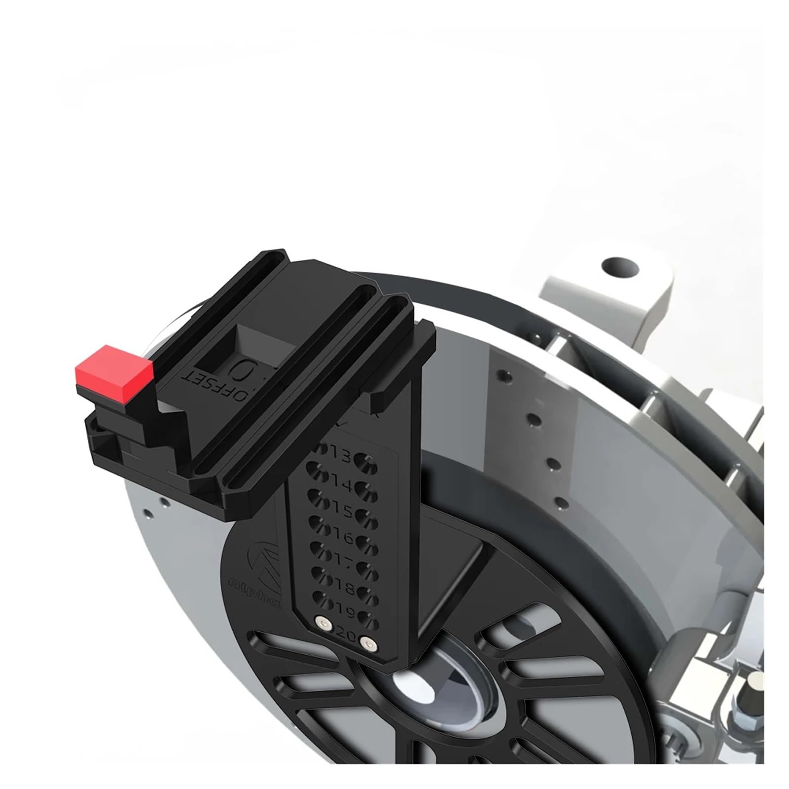 LoRier Herramienta Universal de compensación de ajuste de rueda de vehículo, medidor de medición de compensación de coche, herramienta for cubo de rueda, herramienta de medición de cubo de rueda autom