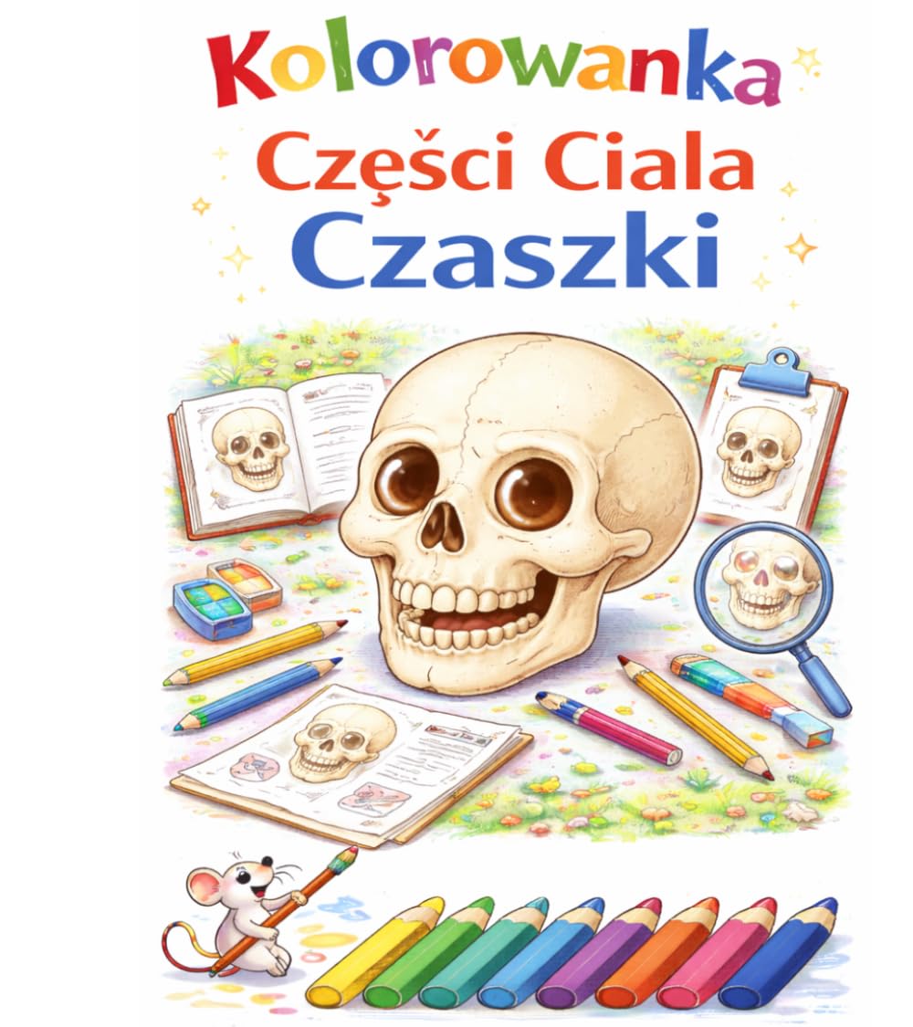 Kolorowanka części ciała czaszki: halloween
