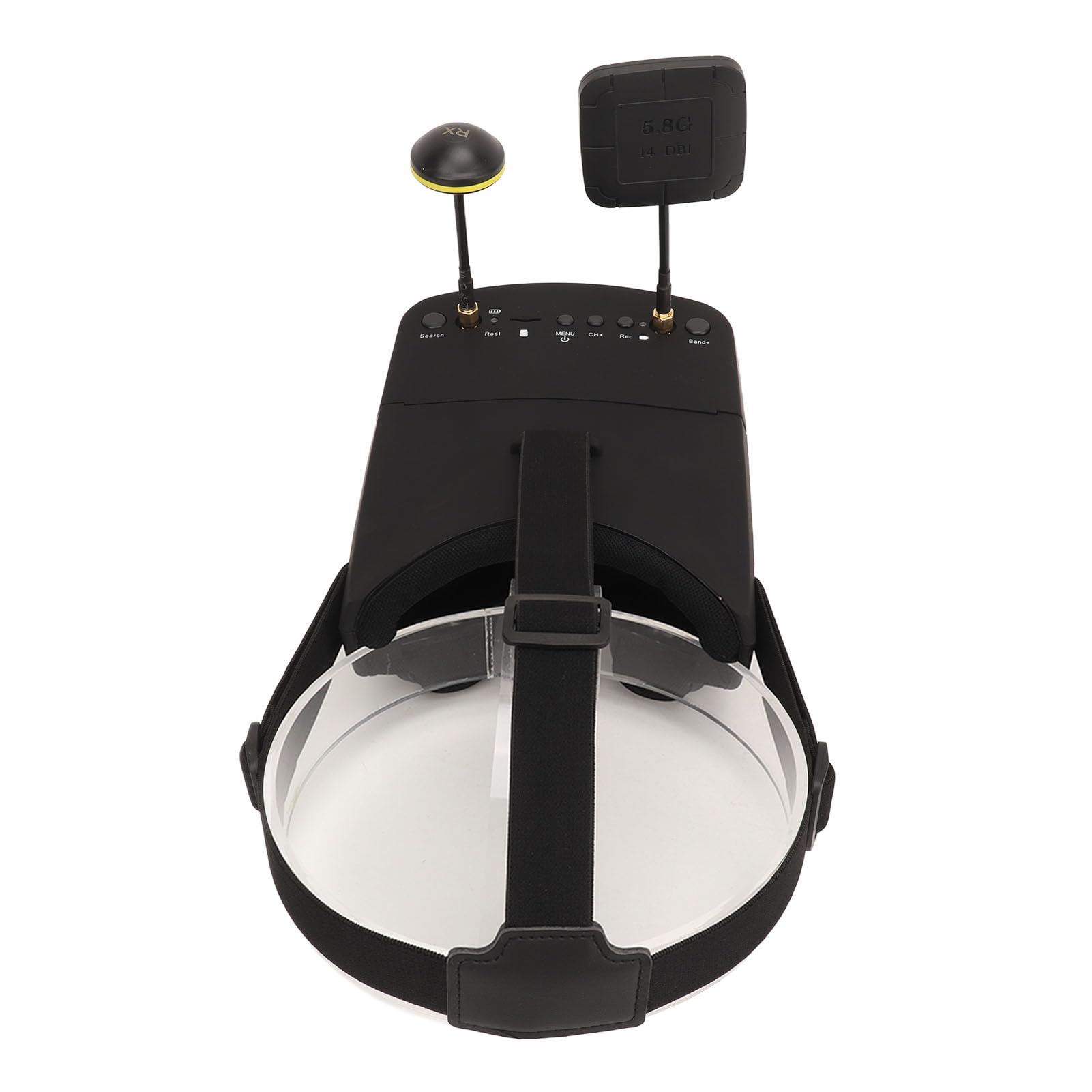 Gafas FPV con DVR, 5 Pulgadas, 5,8 Ghz, 40 Canales, 800 X 480, Auriculares de Vídeo de Diversidad, Gafas Ergonómicas para Drones RC con Batería Incorporada de 3,7 V 2000 MAh,