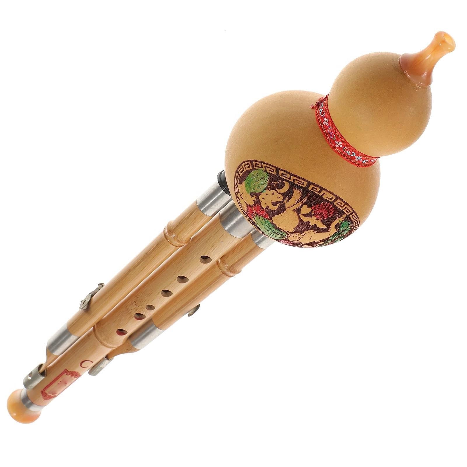 Instrumento De Flauta Hulusi Instrumento Musical Étnico Chino C Clave Cucurbit Flauta Calabaza Bambú Hulusi Hecho A Mano De Madera