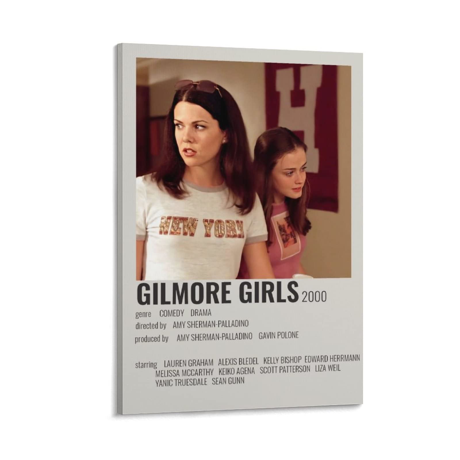 Amazon.com: ENZD Gilmore 女孩電視節目海報海報,房間美學90 年代帆布藝術海報和牆壁藝術圖片印刷現代家庭臥室裝飾海報24x36  英吋(60x90 公分) : 居家與廚房
