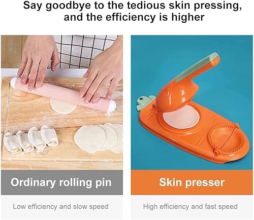 Miniatura 8 de Máquina de dumpling 2 en 1 4 piezas de molde manual para hacer dumpling artefacto manual para hornear pastelería para prensar dumpling Skin Wrapper