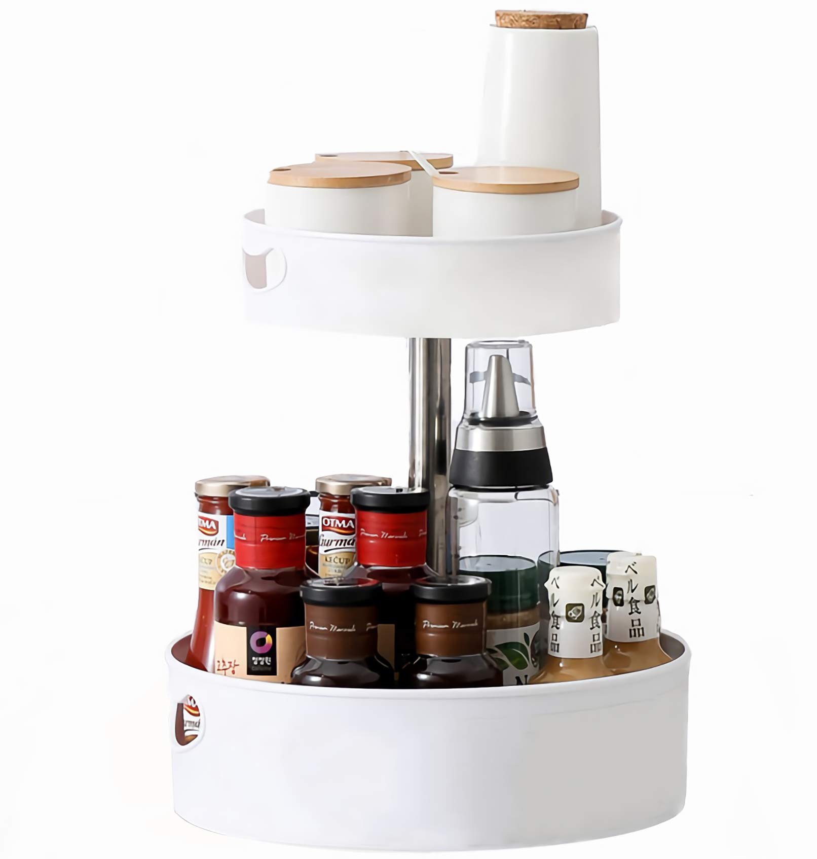 Buy WUWEOT 2Tier Lazy Susan Turntable, 360 Degree Rotating Plastic