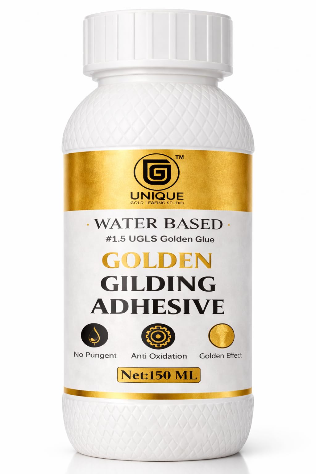 UGLS Golden Glue Gilding Adhesive (150.ml) for Gold Leaf Gilding- Water Based Glue - Yellow Base - Golden Effect, Art & Crafts, POP Ceiling, Furniture, Paper, Maysure Paintings & More Multipurpose-image-25
