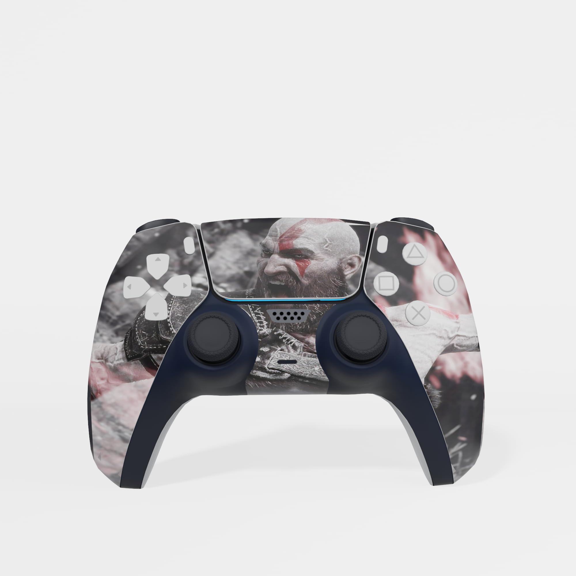 MaD Vision® Extra-Durable Skin Kit per PlayStation 5 (PS5) Digital | Set di Pellicole Adesive in Vinile Opaco per la Console e 2 Controller - per God of War|GOW Design