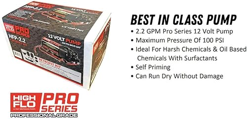 Miniatura 2 de Fimco High-Flo 5281325 HFP-2.2 Pro Series 12 voltios, 2.2 GPM, 100 PSI Diafragma On-Demand Bomba pulverizadora
