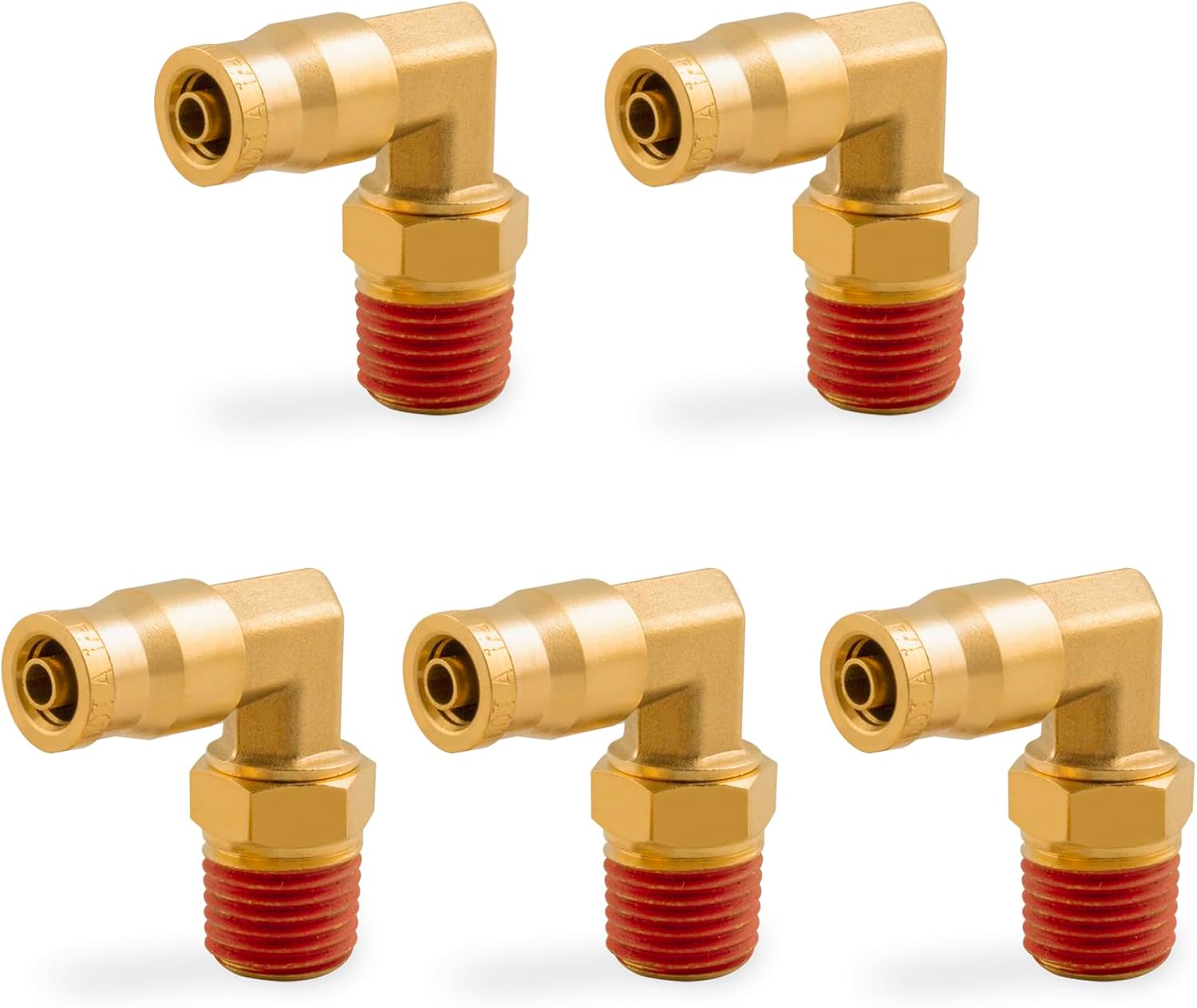 ANRIWT 1/4" 90 Degree Elbow Union Brass DOT Push to Connect Air Line