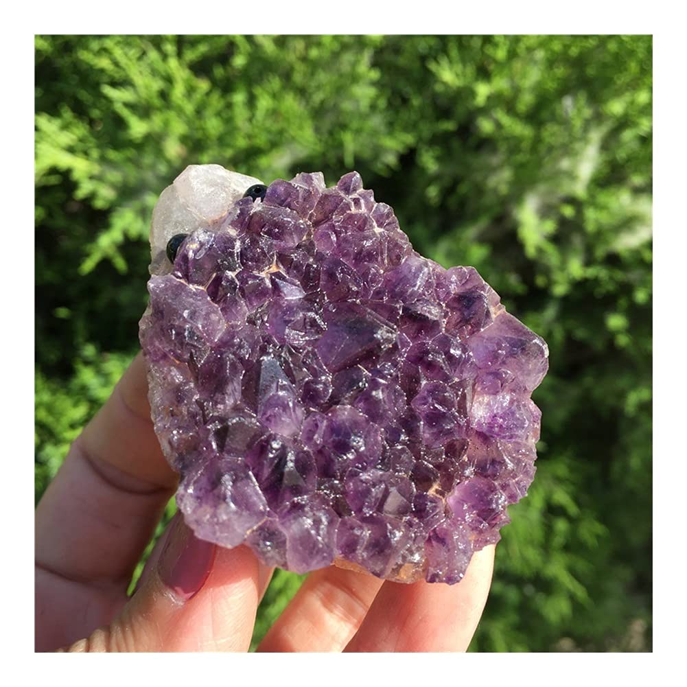 Sehr schöner natürlicher Amethyst, der Igel schnitzt, handgeschnitzter Edelstein, Heimdekoration, Geschenk (Color : 1pcs Random Delivery) ERTEYIN