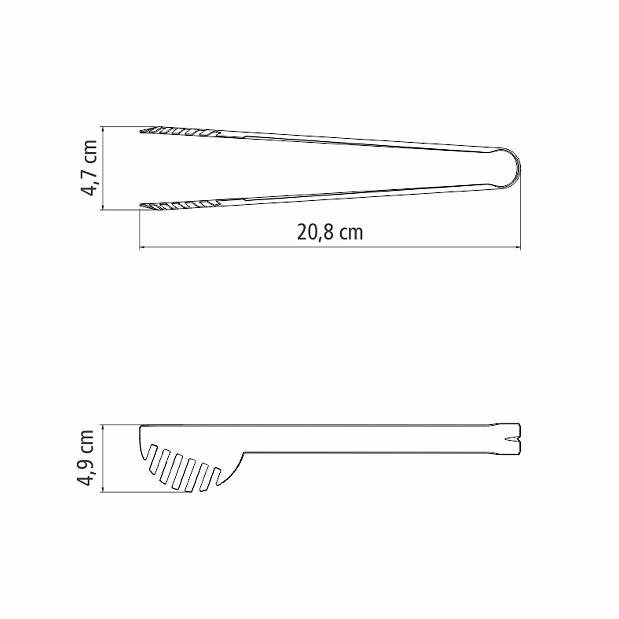 Tramontina 63800/607 Essentials szczypce do spaghetti, szczypce do makaronu, szczypce do serwowania, stal szlachetna AISI 430