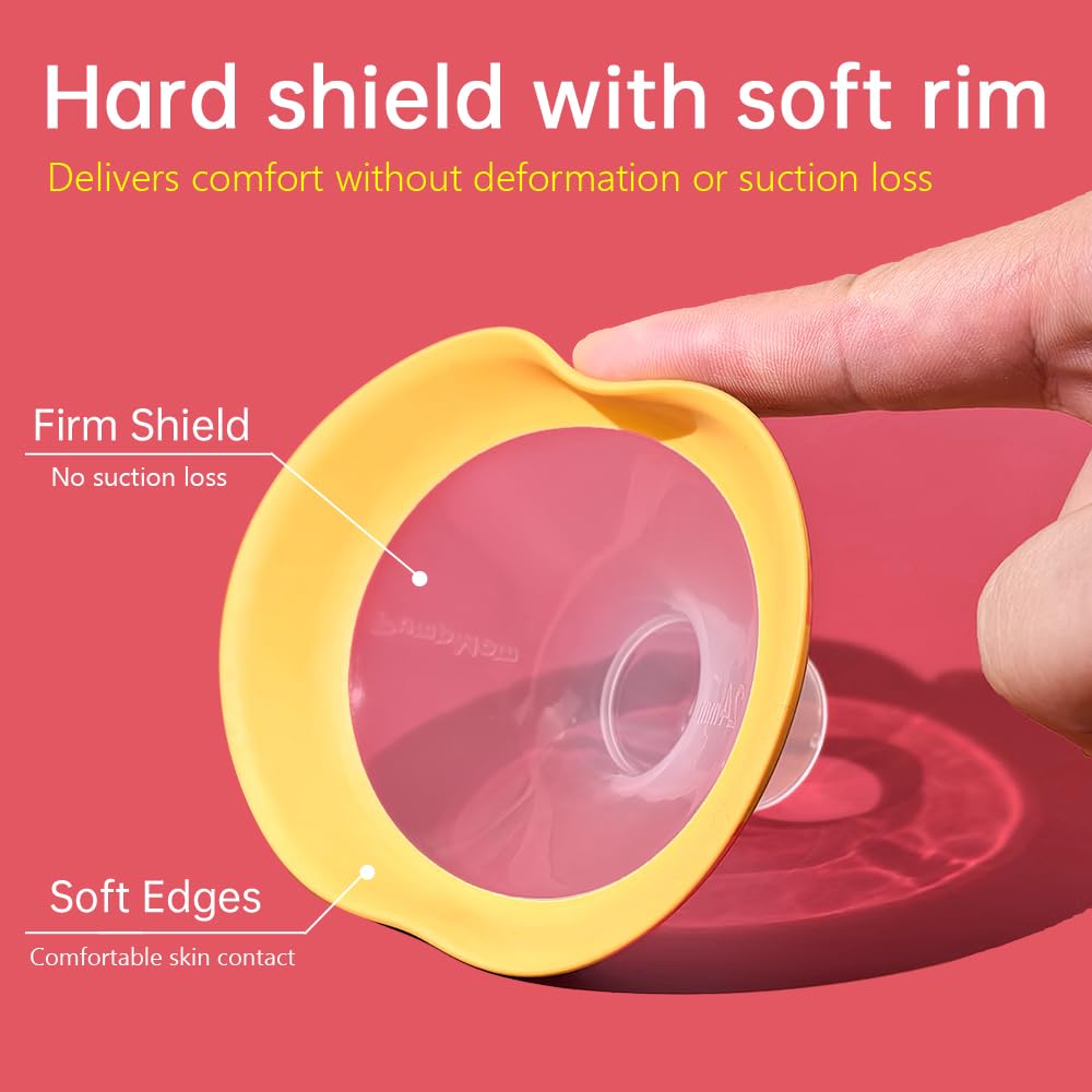 19mm Oval Flanges Shields Compatible with Medela Pumps, Replacement Parts for Pump in Style Symphony, Swing Maxi - Image 3