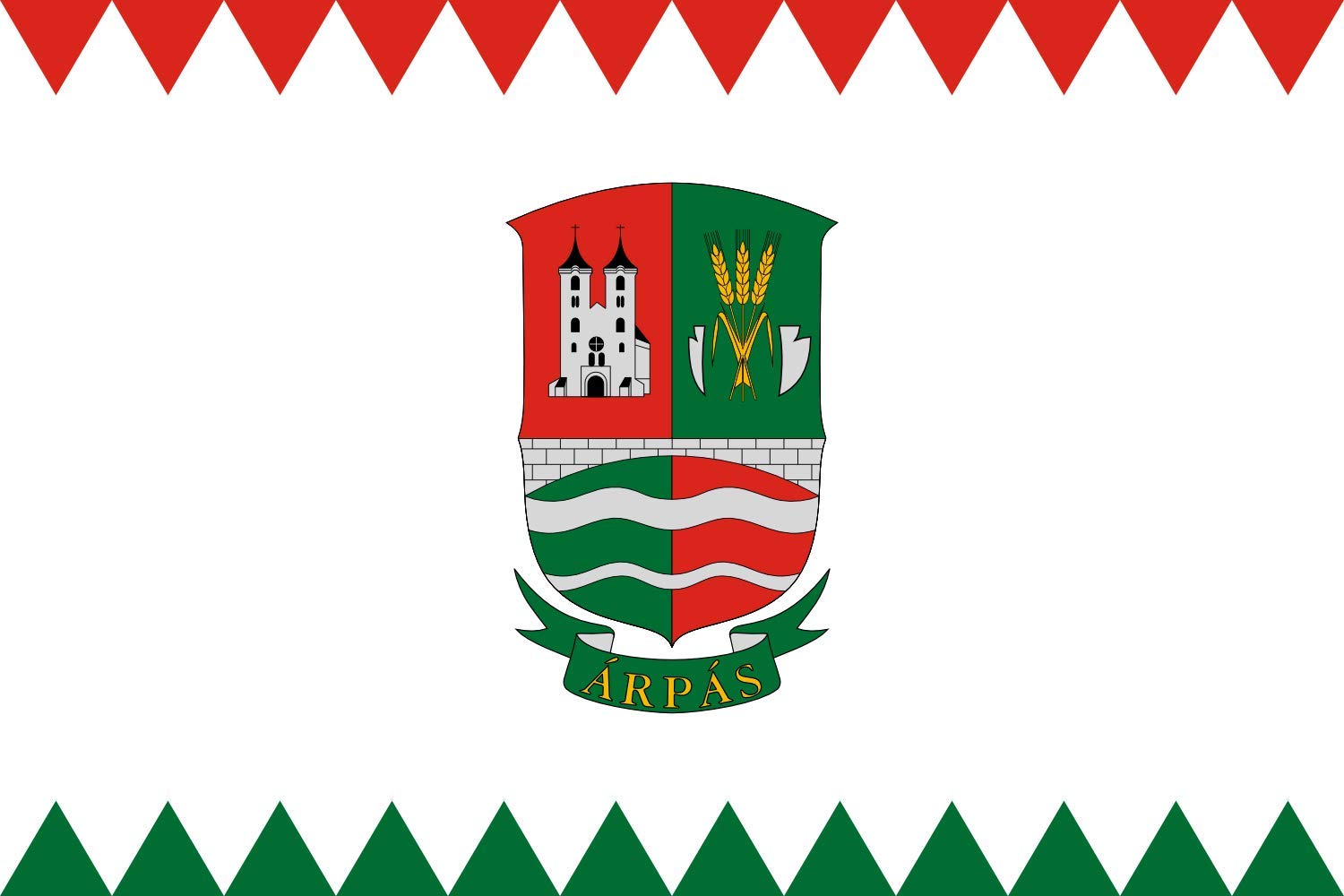 Drapeau large Árpás résistant au vent sans décoloration