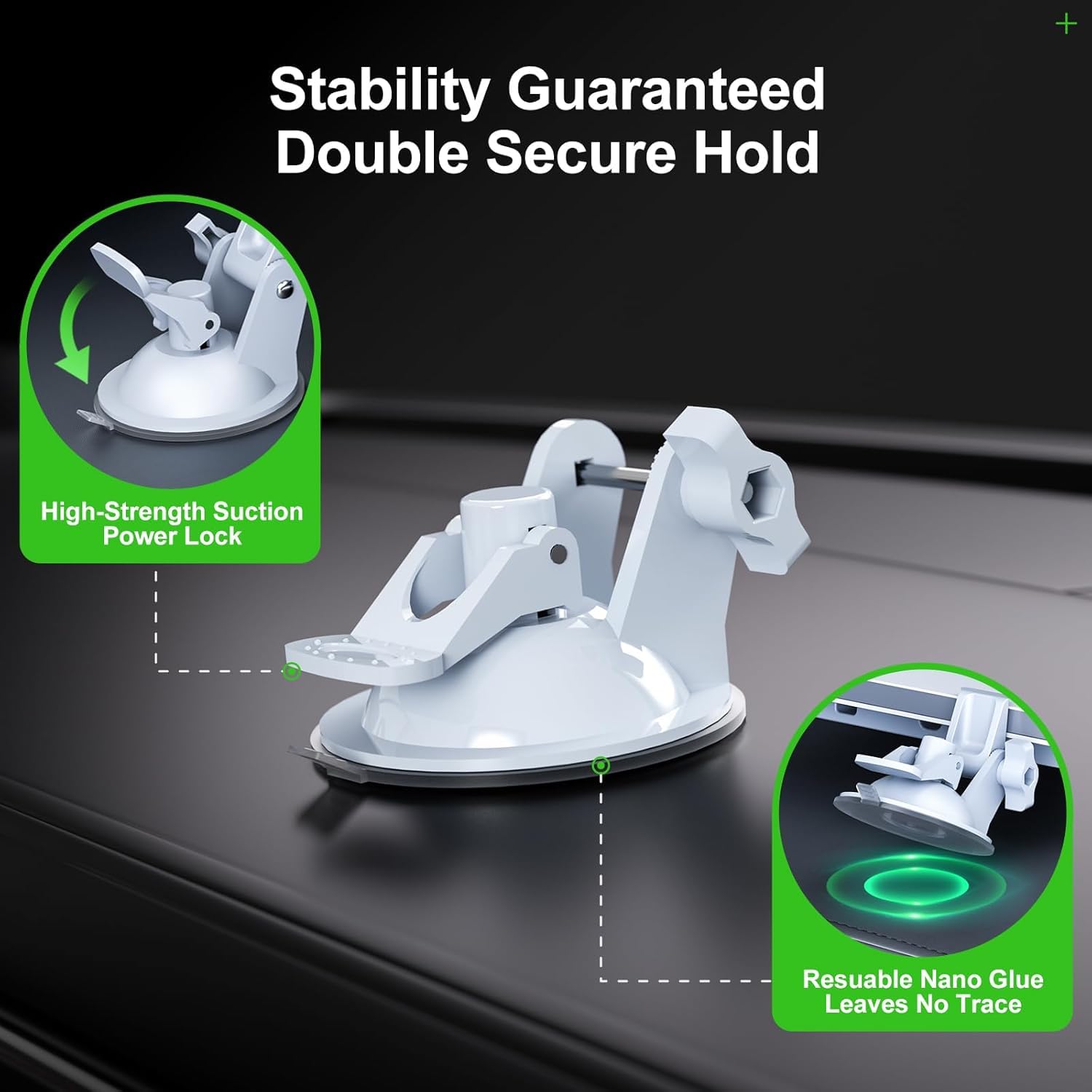 para Starlink Mini Soporte de Coche para Salpicadero y Parabrisas - Kit de Montaje con Ventosa para Configuración Estable de Starlink Mini Mientras Conduces, Compatible con la Mayoría de