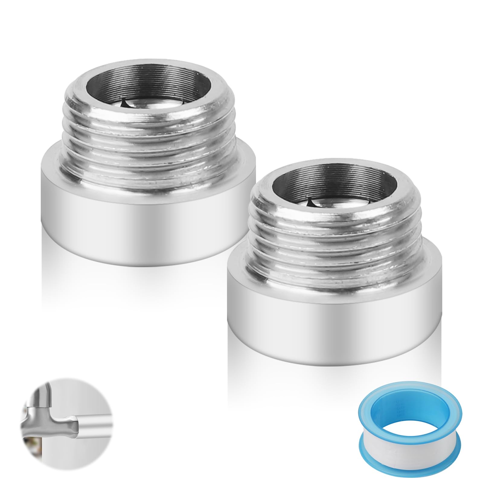 2 prolunghe per rubinetto da 1/2", 10 mm, in acciaio inox, prolunga per rubinetti, valvole angolari e soffioni
