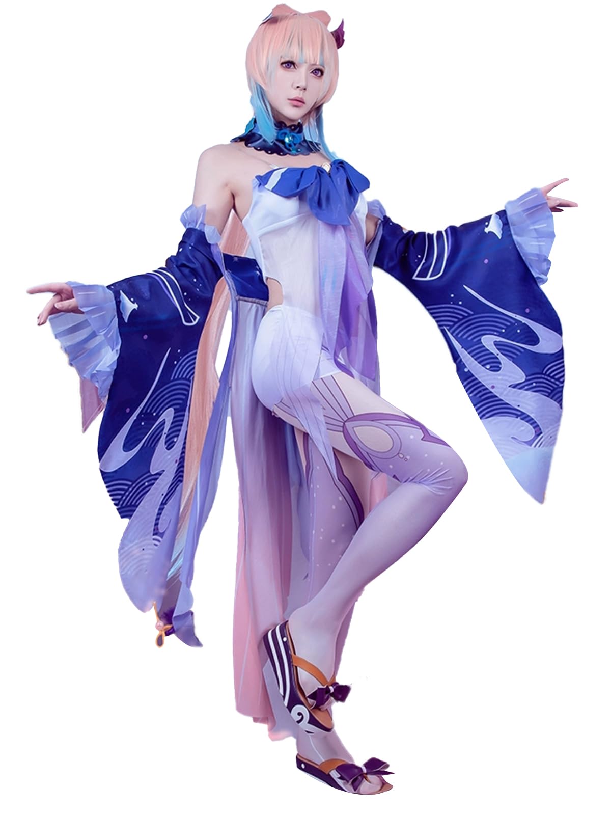 OSIAS Genshin Impact Sangonomiya Kokomi Cosplay Outfit Sangonomiya Kokomi Costume(L)