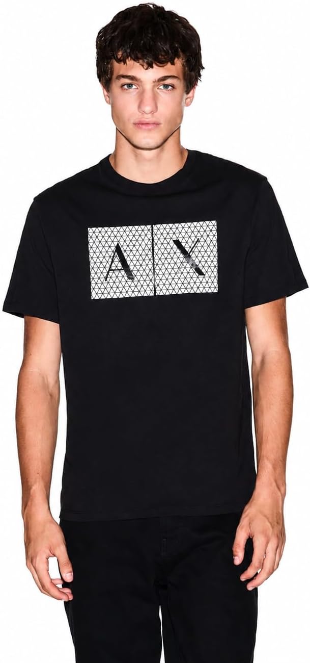 Armani Exchange Men's Triangulation Crew Neck T-Shirt