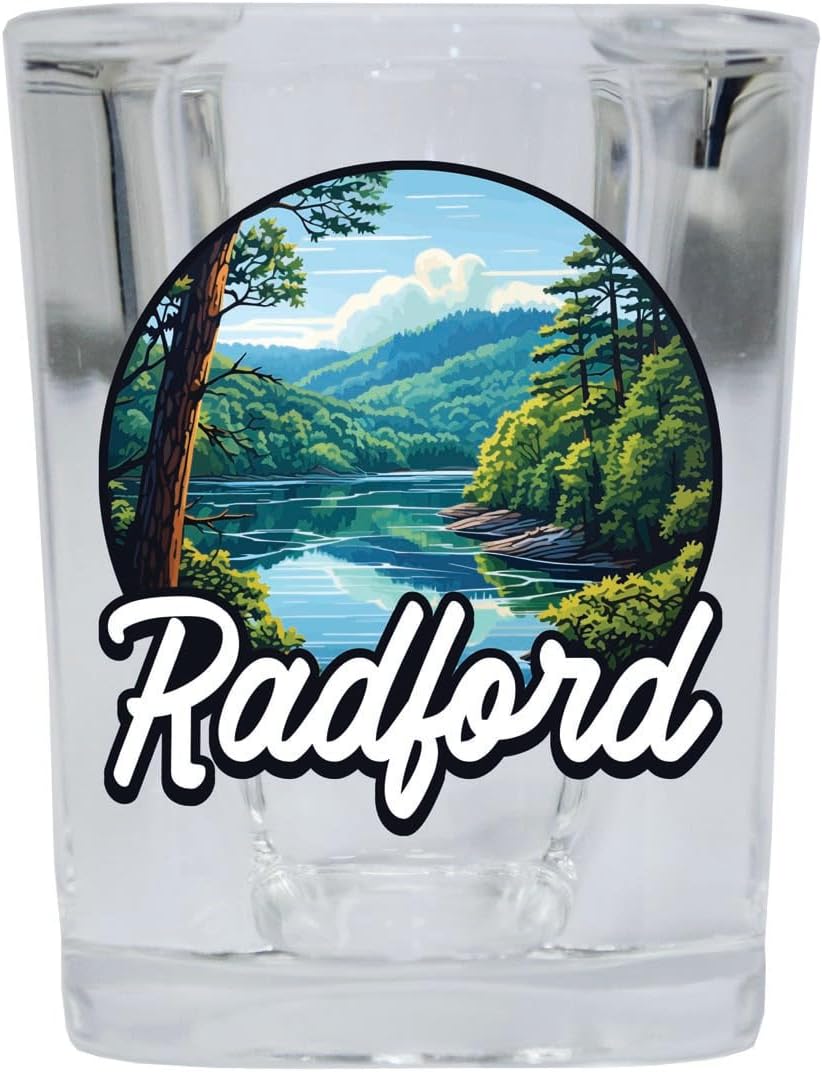 Vaso Shot Souvenir Radford Virginia New River Valley 2 oz Pack de 4