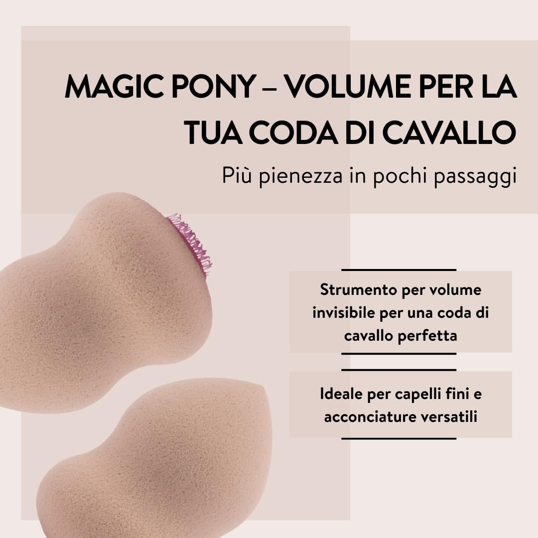 PARSA Beauty Magic Pony – Cono per capelli color crema per capelli biondi e castano chiaro – Accessori capelli per il volume della coda di cavallo – Cuscino invisibile per capelli sottili