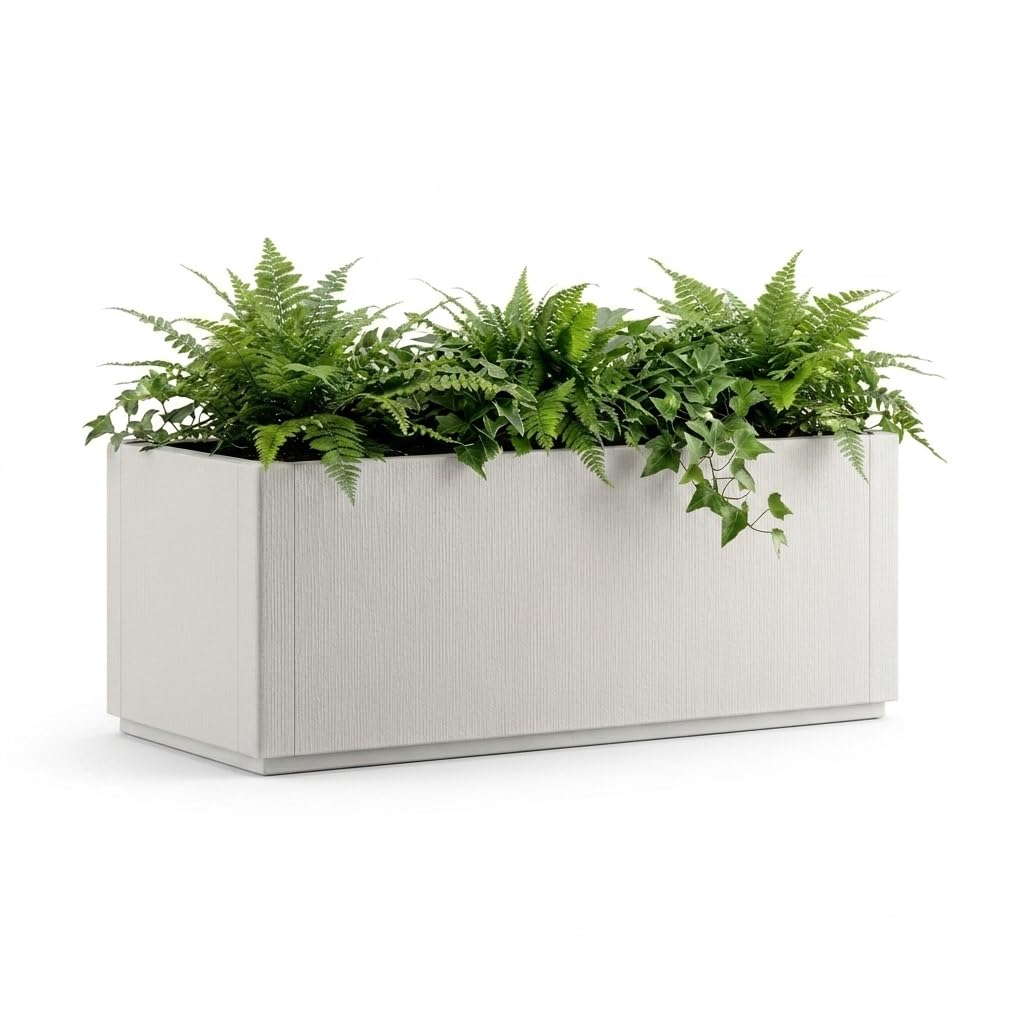 CASARIA® Flower Box Planter Trough Plant Pot, 80L Capacity, 80x36x35 cm