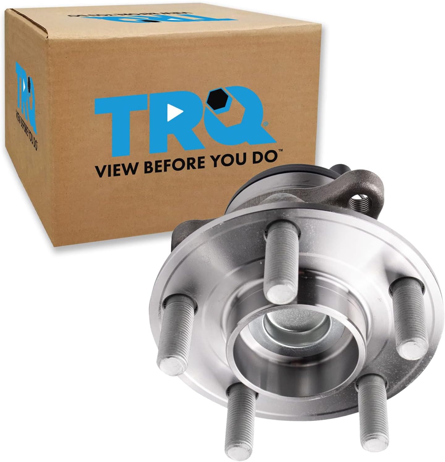 TRQ Rear Wheel Bearing & Hub Assembly with ABS Sensor Compatible with 2006-2020 Audi A3 2016-2018 A3 Sportback e-tron 2012-2014 Volkswagen Beetle 2015-2019 e-Golf 2006-2021 Golf 2017 Golf R Golf SPOR
