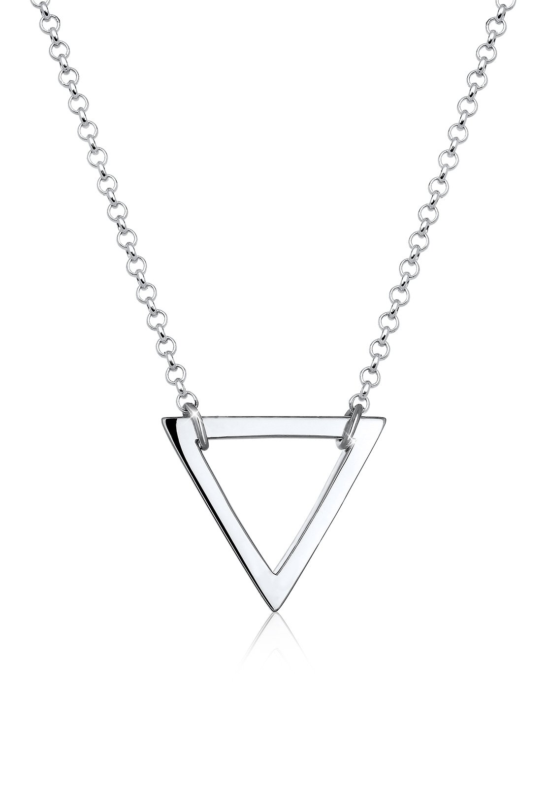 Elli Necklace Women Triangle Cut Out Pendant Trend in 925 Sterling Silver