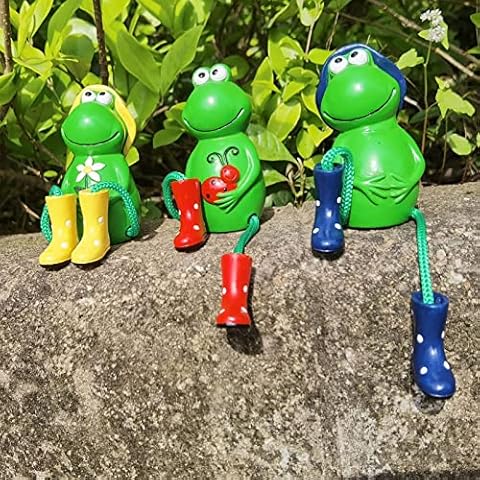 Deko Garten Frosch Figuren, 3Stück Frosch Gartendeko, Deko Frosch Statue, Tiere Frosch Ornament Gartenfigur Für Außen, Harz Statue Bauernhof Balkon Wohnzimmer Office Deko Cover