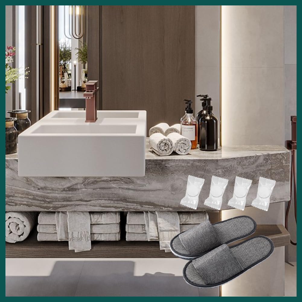 Pantofole Usa e Getta - 4 Paia Per Hotel, Ospiti, Spa, Casa, Viaggio - Unisex Portatili Antiscivolo