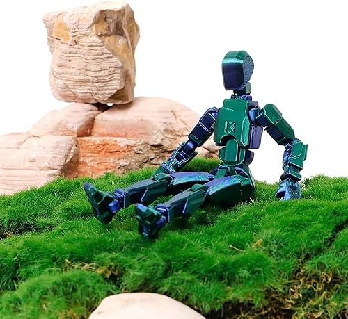 EIMONEY 5PCS Assembly Completed T13 Action Figure,3D Printed Multi-Jointed Movable,2024 New Movable Robot Dummy13,Lucky 13 Action Figures,Desktop Decorations,Creative Gifts (5PCS-Color (A+B+C+D+E))