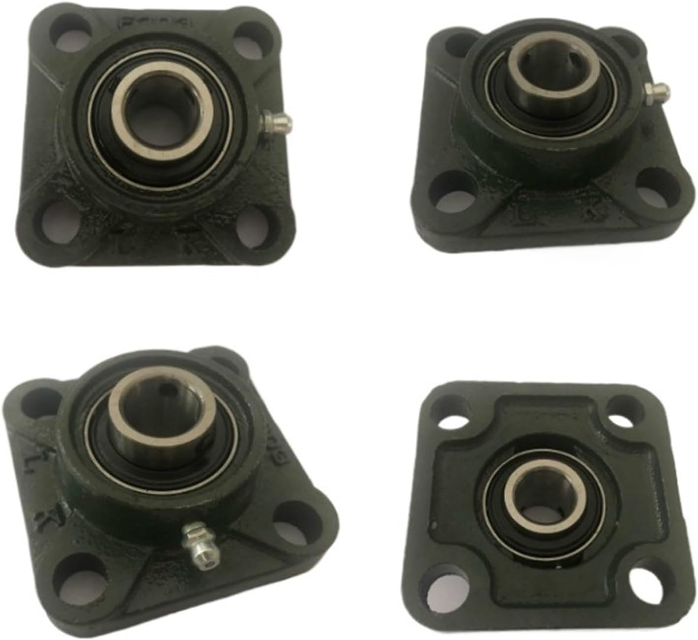 1PC UCF201/UCF202/UCF203/UCF204/UCF205 Housing 4 Bolt Mounted Bearing Bore Square Flange Pillow Block(UCF201 12mm)