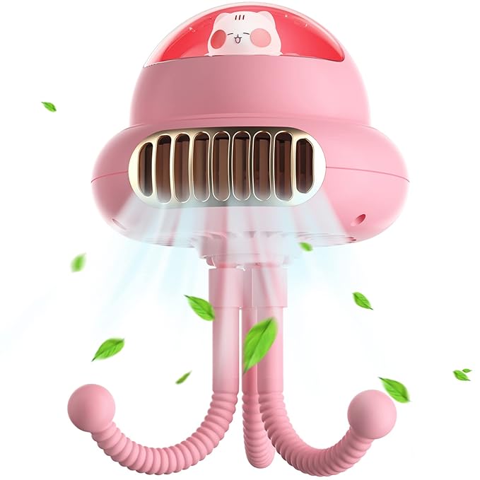 Stroller Fan Portable Ultra-Low Noise Baby Personal Fan,Rechargeable 3600mAh Battery Powered Fan for Stroller Baby.