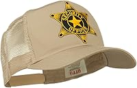 Vista 5 de e4Hats.com Gorra trasera de malla con parches de estrella para oficial de seguridad