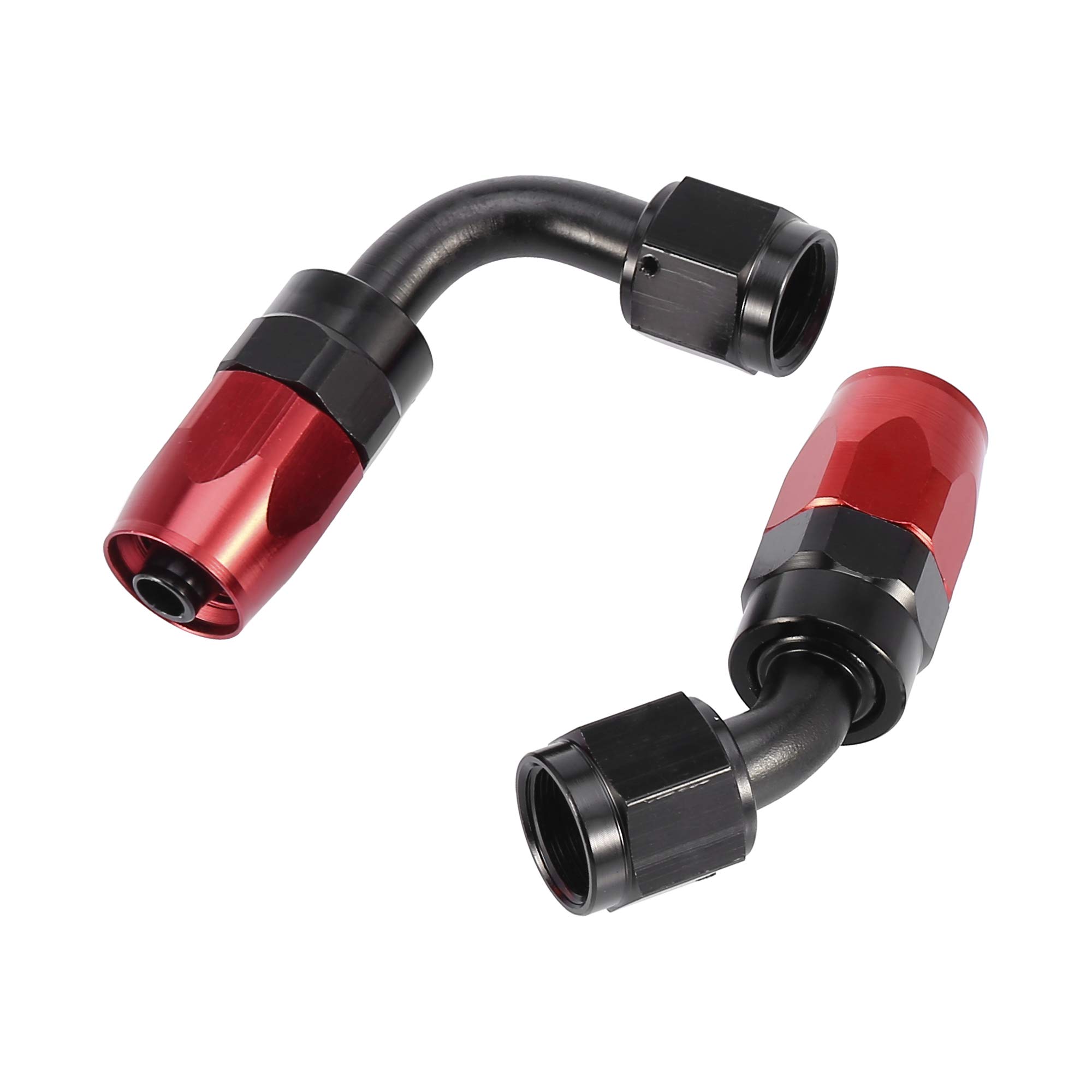 AN6 Conduite D'Huile/Carburant Embout De Tuyau Pivotant Adaptateur De Raccord Mâle Bleu Et Rouge (AN6-90°) Dash AN6 Conduite D'Huile/Carburant Embout De Tuyau Pivotant Adaptateur De Raccord Mâle Bleu Et Rouge (AN6-90°) Dash