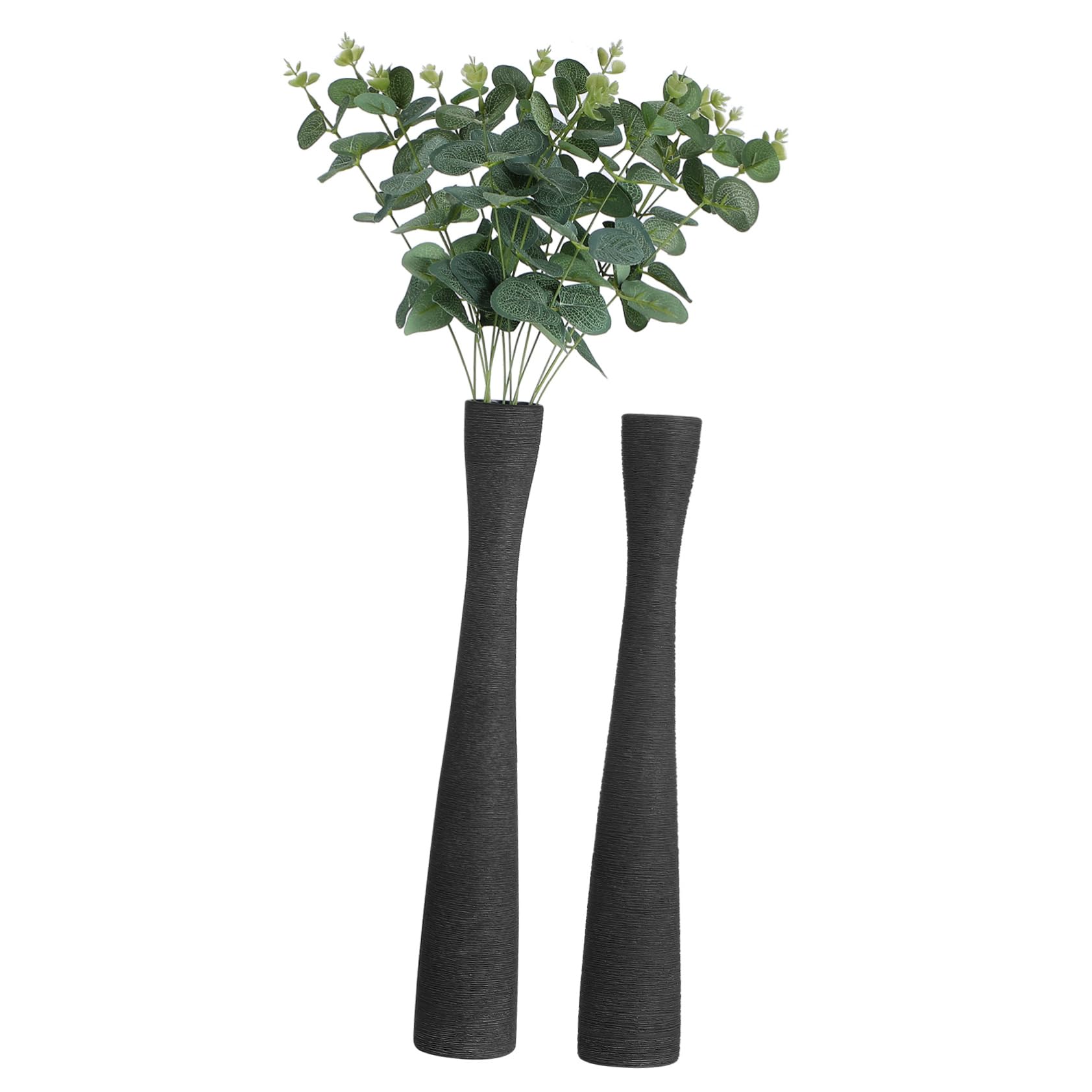 Toyvian 2 Jarrones Altos de Cerámica Cuello Estrecho para Decoración del Hogar y Oficina, Diseño Estético Que Soporta Tallos y Evita se Doblen