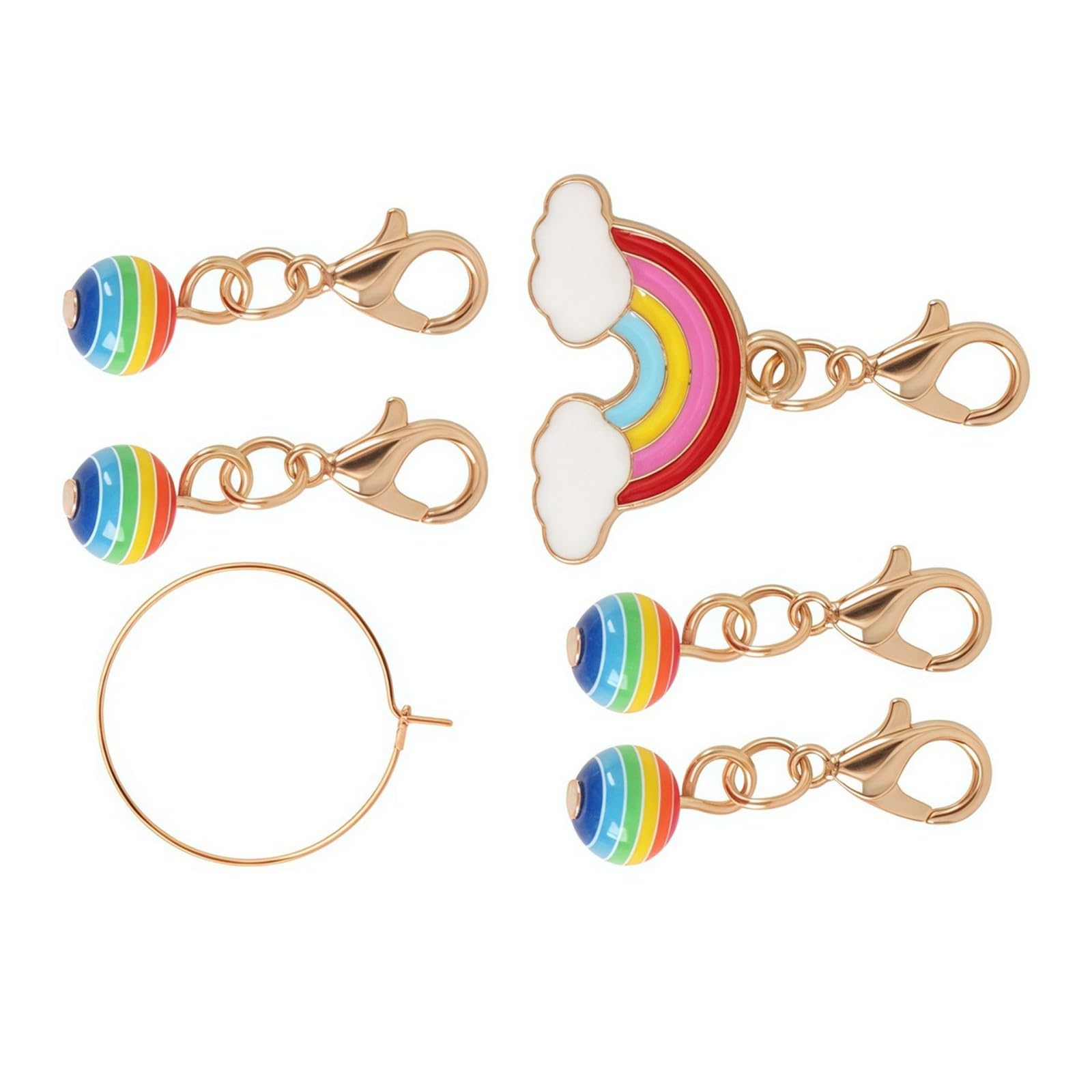 Locking Row Clips for Crochet and Knitting Projects, Metal Craft Charms for Counting Pattern Rows and Places Set Progress Holders Craft Clips Place Counters Needlework Tools Removable Clasps Knitting