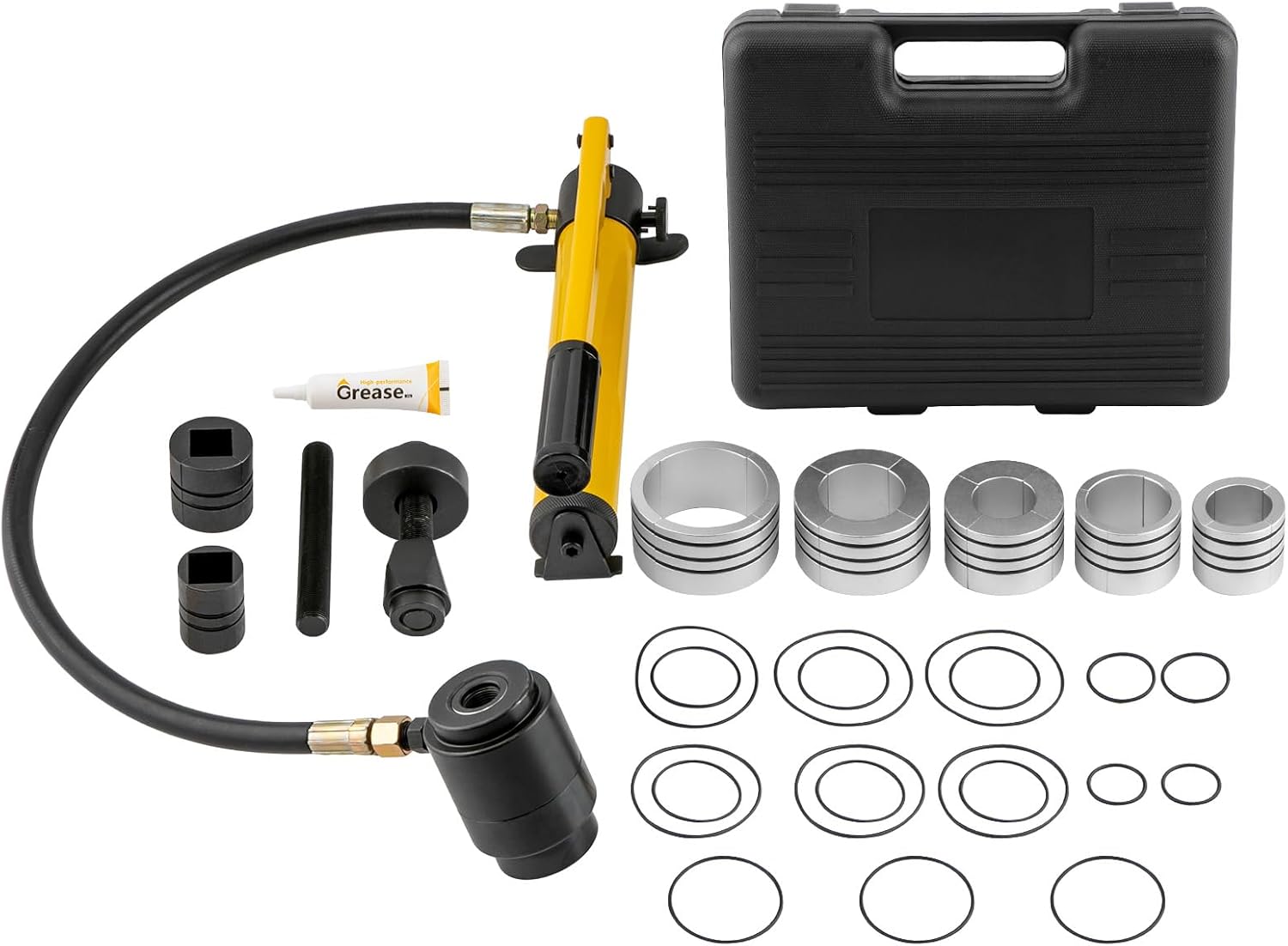Hydraulic Pipe Expander Tool Kit 10T (1-5/8"-4-1/4") – Includes 7 Collets, Drive Tool, Bearing Set & Case | Model 78835