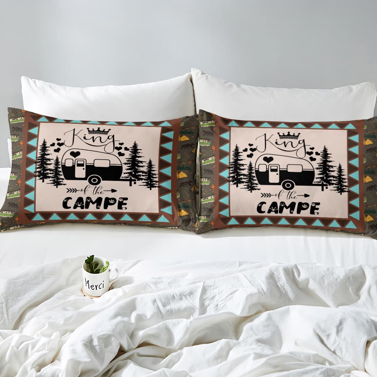Set di biancheria da letto rustica per campeggi per