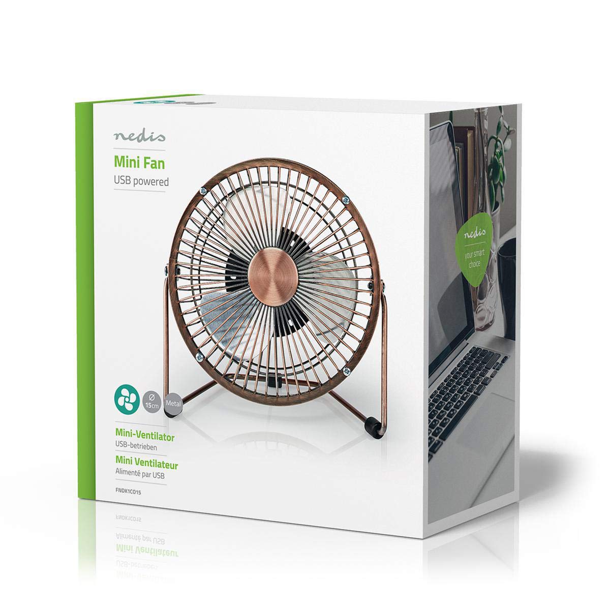 Nedis COOL115CBK-Raffreddatore D'aria Mobile 3in1 80W/230V Bianco Telecomando - Foto 4