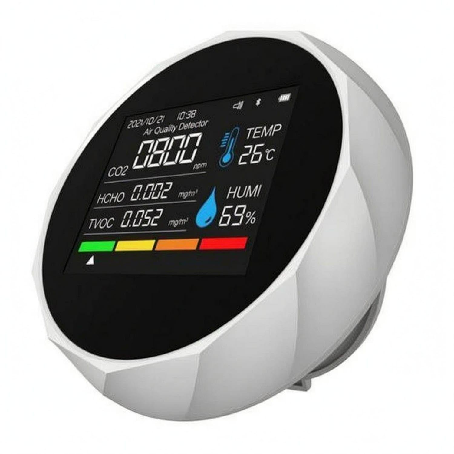 Built-in Display Electronic Quality Tester Temperature and Humidity Indoor Air Quality Tester Handheld Formaldehyde Tester Compact, 2Co16 Wht | Home & Garden | Home Improvement | Heating, Cooling & Air | Central Heating & Cooling Systems | Ducted Evaporative Coolers-picture-25