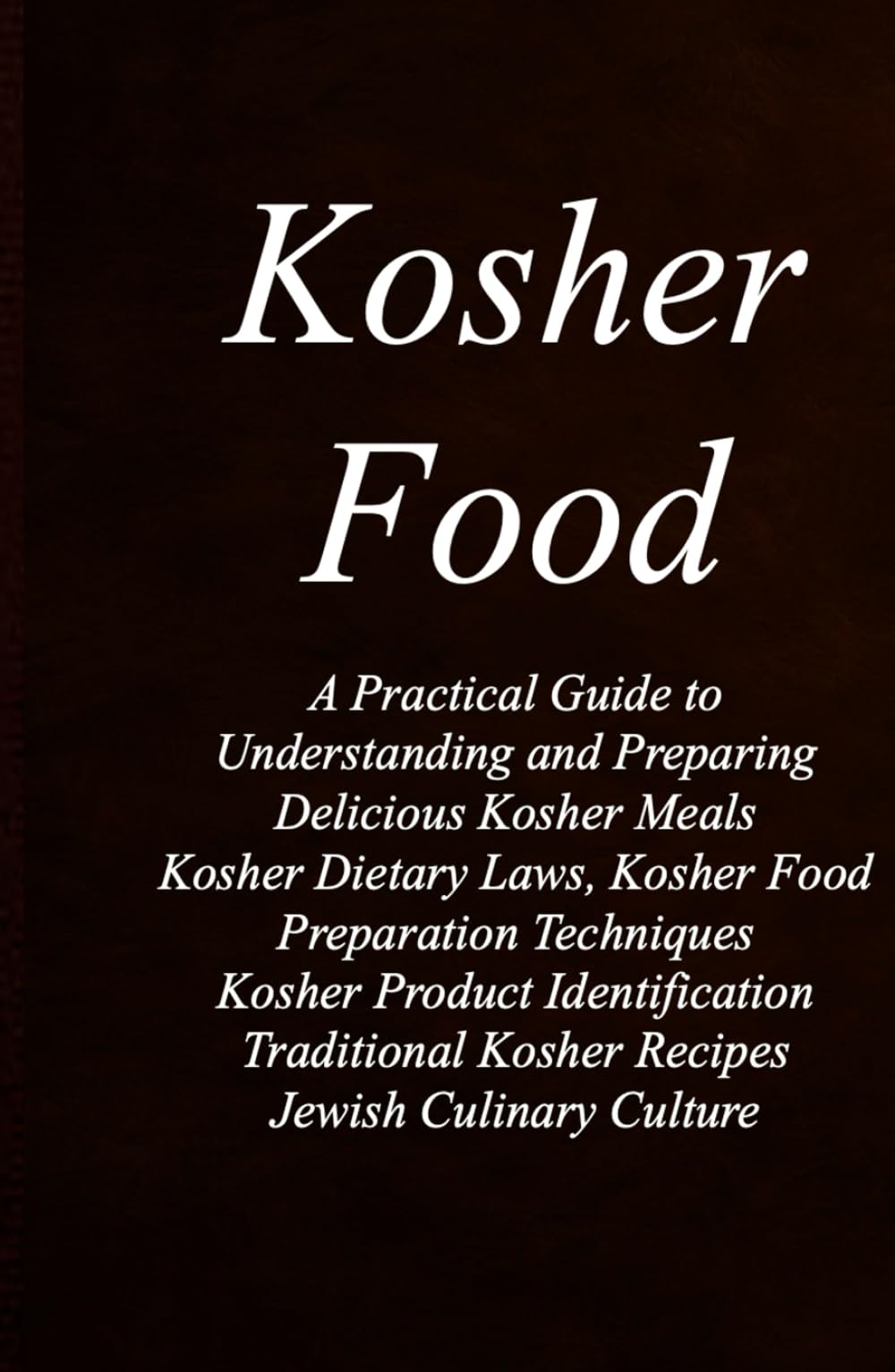 Kosher Food: A Practical Guide to Understanding and Preparing Delicious Kosher Meals •Niches of the book: Kosher dietary laws, kosher food preparation ... traditional kosher recipes, Jewish
