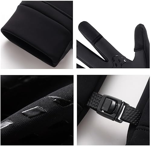 Miniatura 3 de Guantes de invierno cálidos para pantalla táctil, resistentes al viento y al frío, para hombres y mujeres, adecuados para ciclismo, pesca y correr,