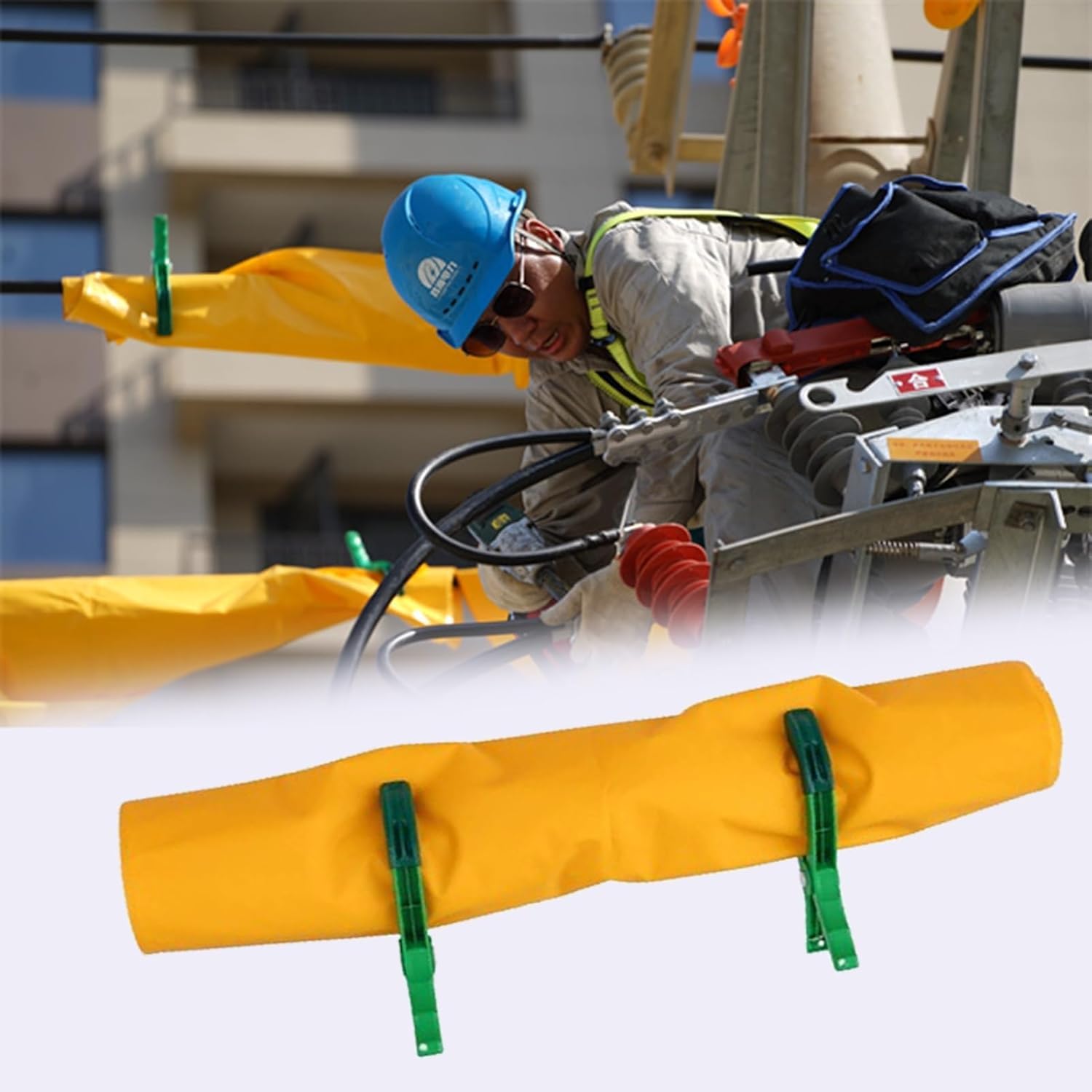 Manta aislante grande y ligera para trabajo de alto voltaje, protección de energía de alta durabilidad