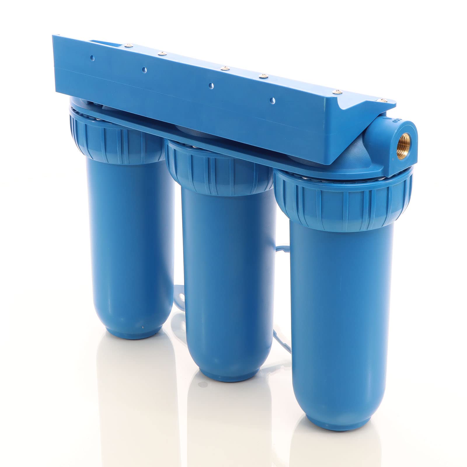 Naturewater NW-BR10B5 Filtre à eau potable à 3 étapes – 400 x 145 x 350 mm – 26,16 mm (3/4") – 360 l/h – avec Filtre à sédiments et bloc de charbon actif – Purification Filtration