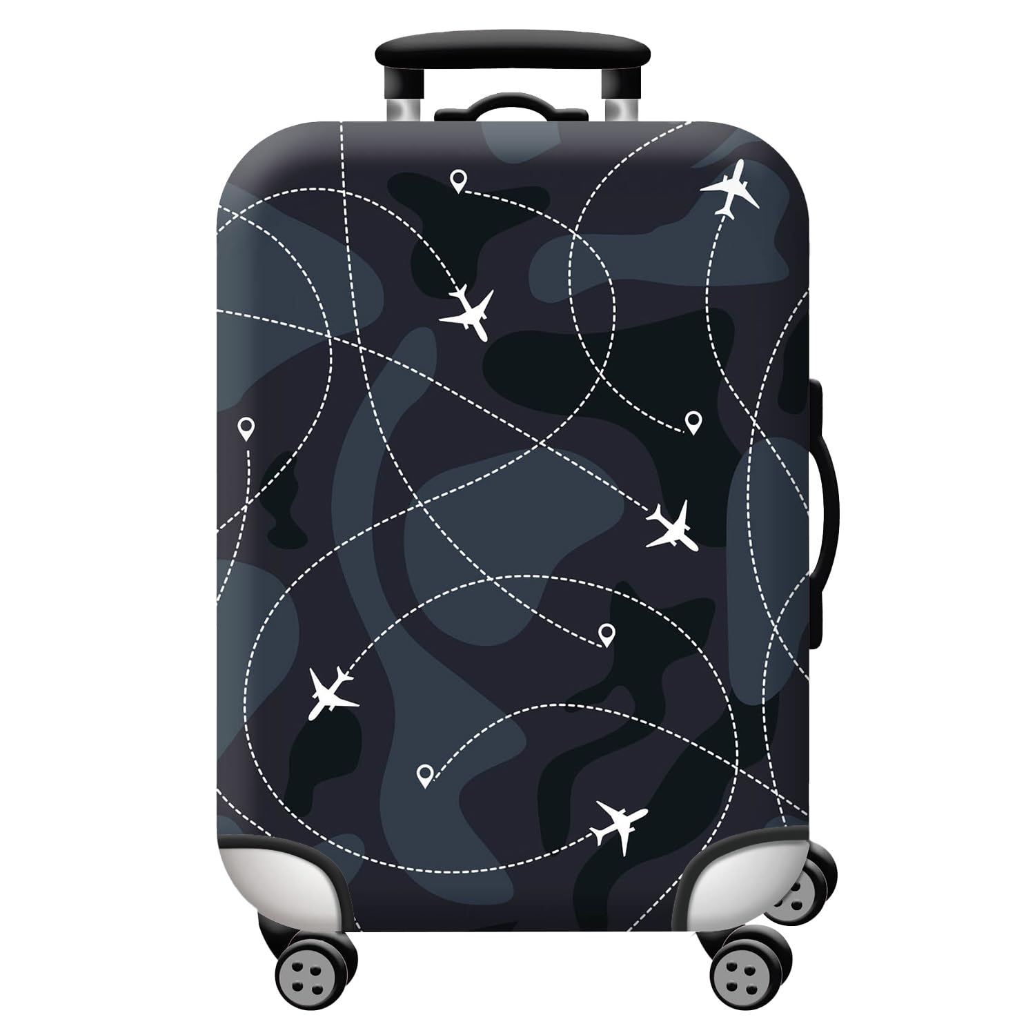Travel Luggage Cover Spandex Suitcase Protector Washable Baggage Covers (for 22-30 inch luggage) Premium Elasticated Luggage Protector -Go Travel