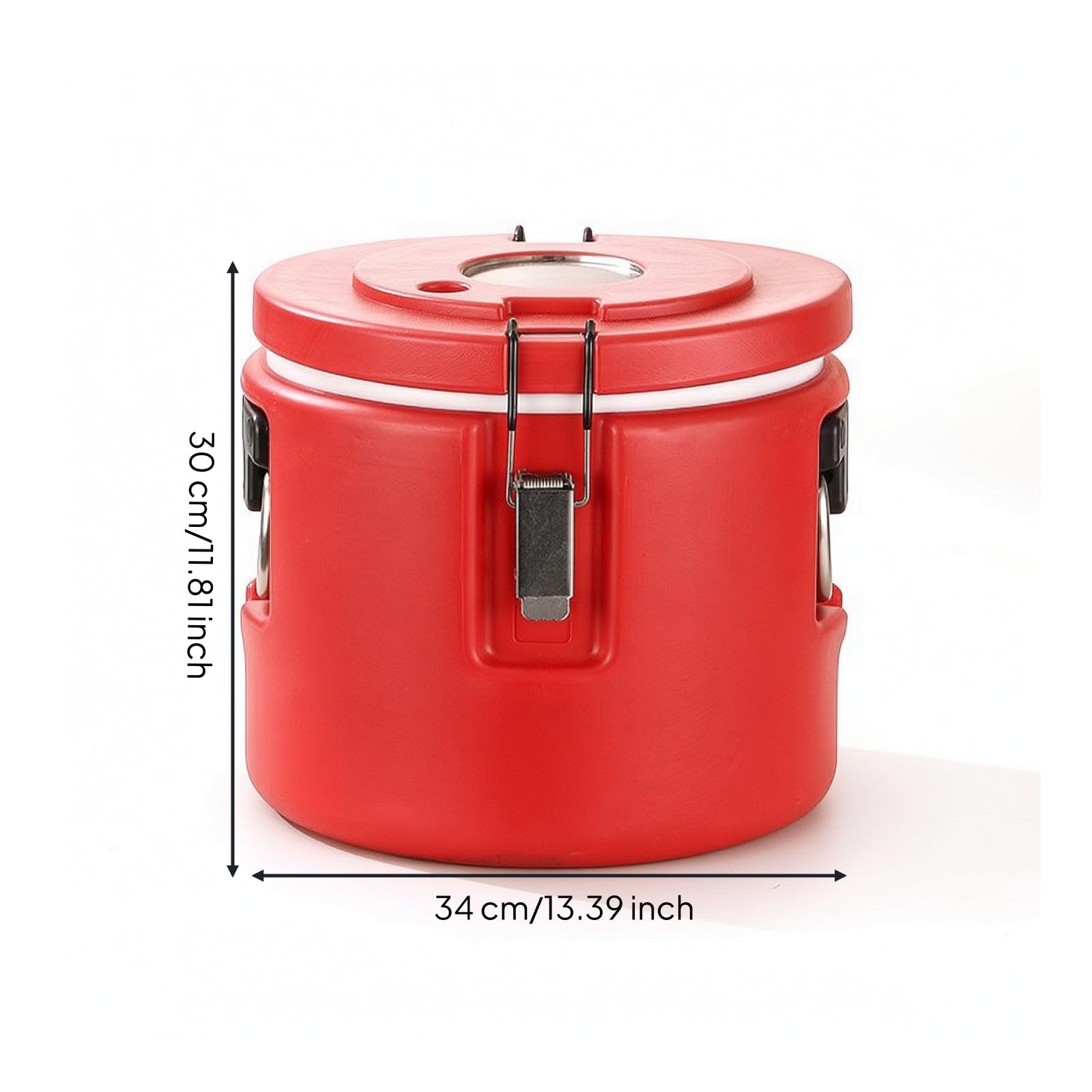 Gralara Recipiente Térmico Aislado Cubo Térmico Contenedor Isotérmico Depósito Conservador Interior Metálico Liso Antimanchas con Fácil Limpieza y Cierre, 15L