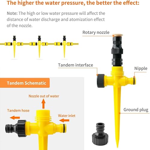 Miniatura 9 de Magik Sistema de riego automático multifunción con rotación de 360 y ajustable de 4  8 piezas (paquete de 8)